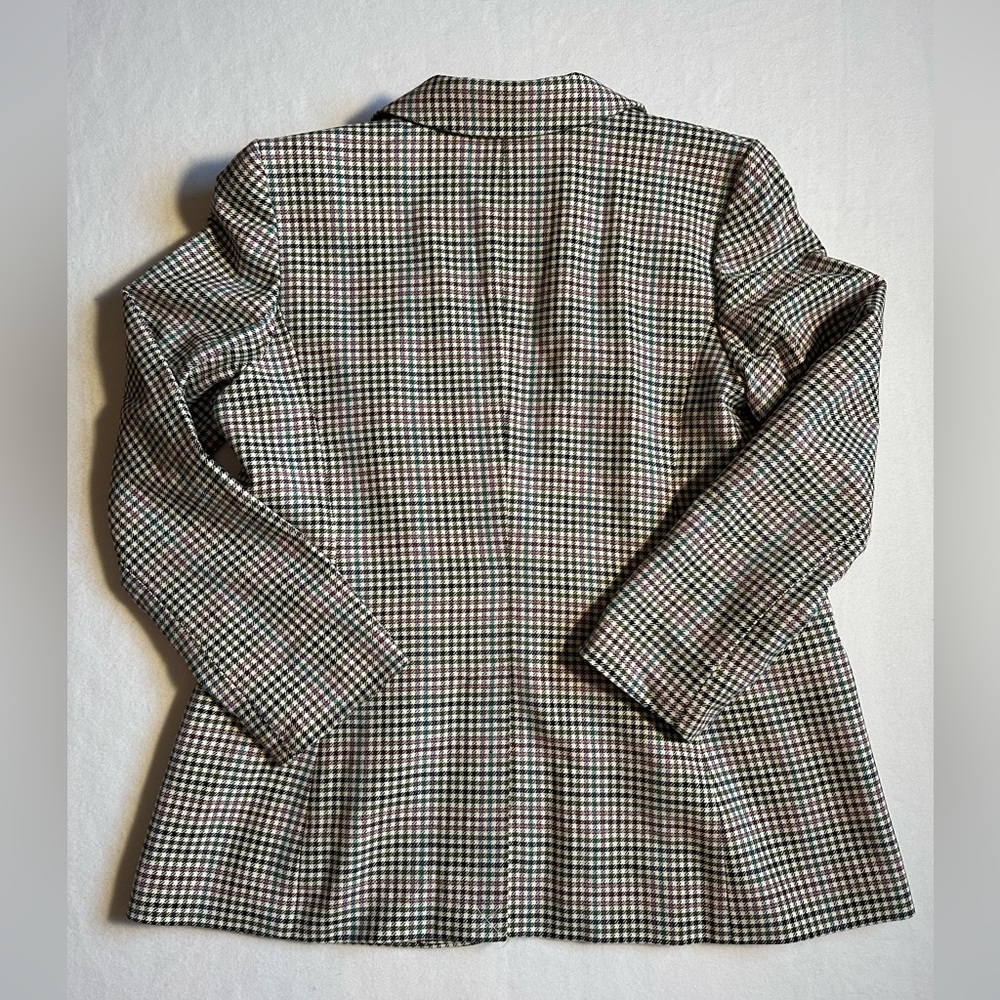 Talbots Houndstooth Blazer Size 12 NWT Western Preppy Plaid Jacket Classic - Picture 9 of 9